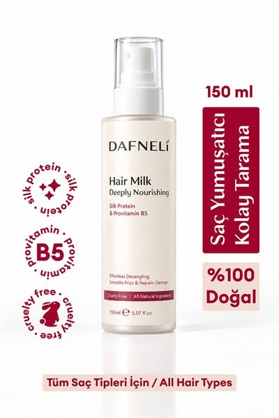 %100 Doğal Saç Bakım Sütü (Tarama Kolaylığı & Hasar Onarımı) 150 ml
