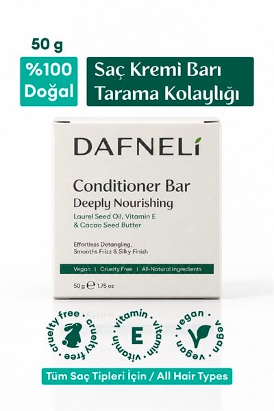 %100 Doğal Saç Kremi Barı (Durulanan & İpeksi Dokunuş) 50g