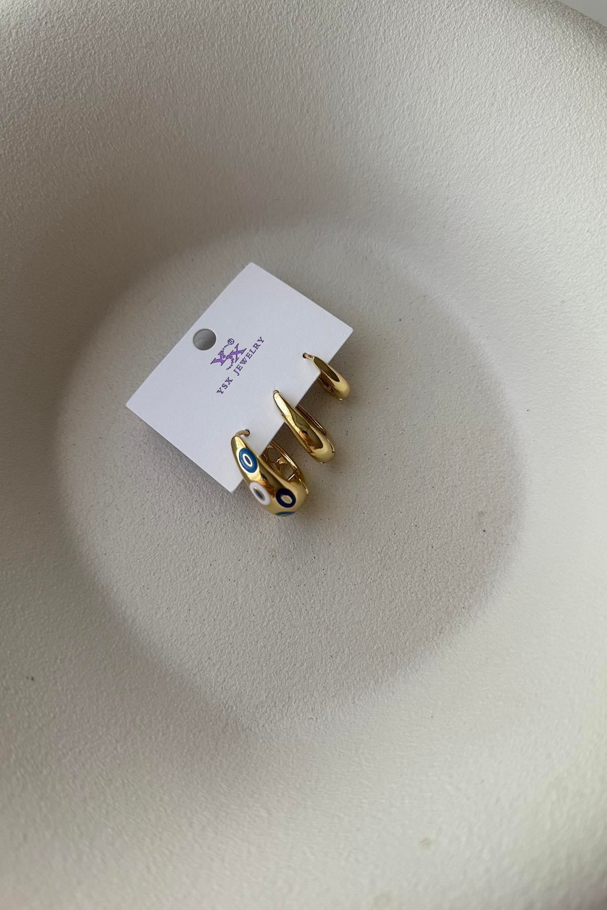 14K ÜÇLÜ SET KÜPE