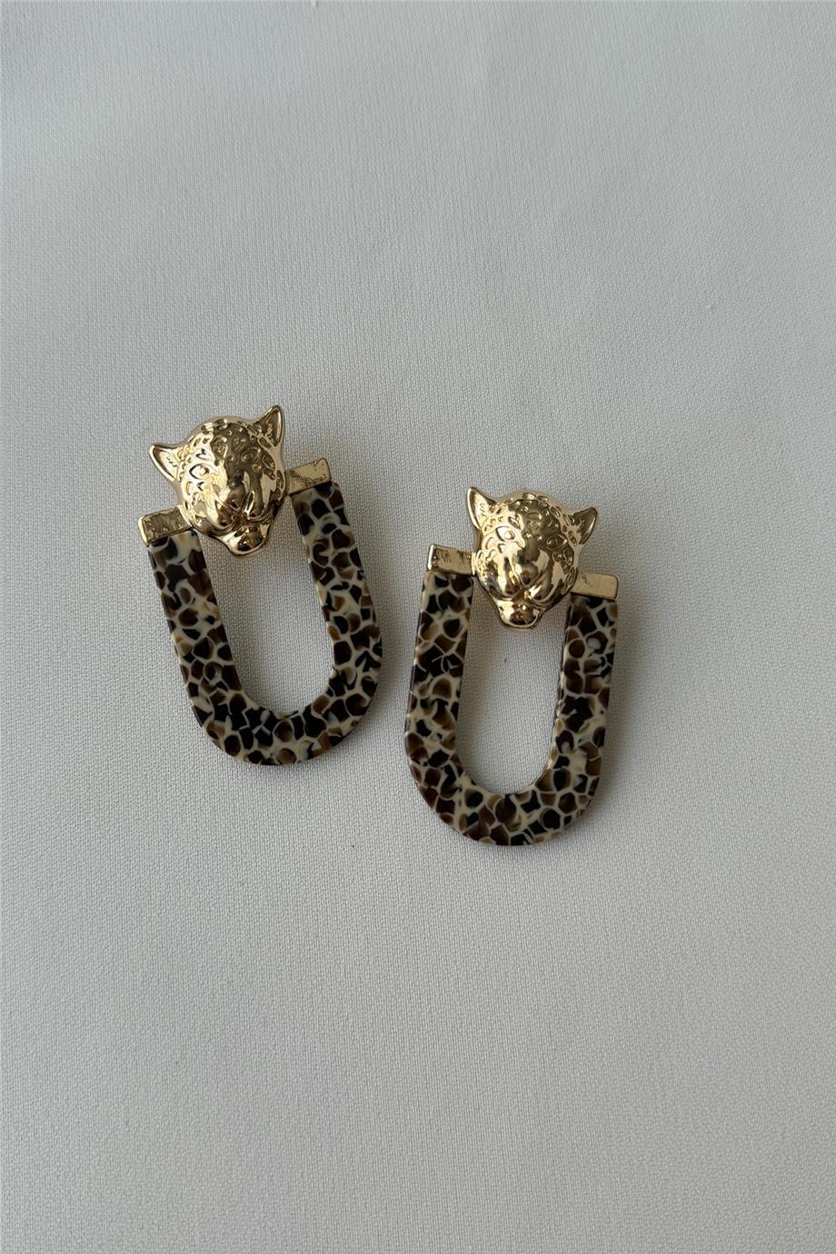 Bijuteri Leopar Küpe