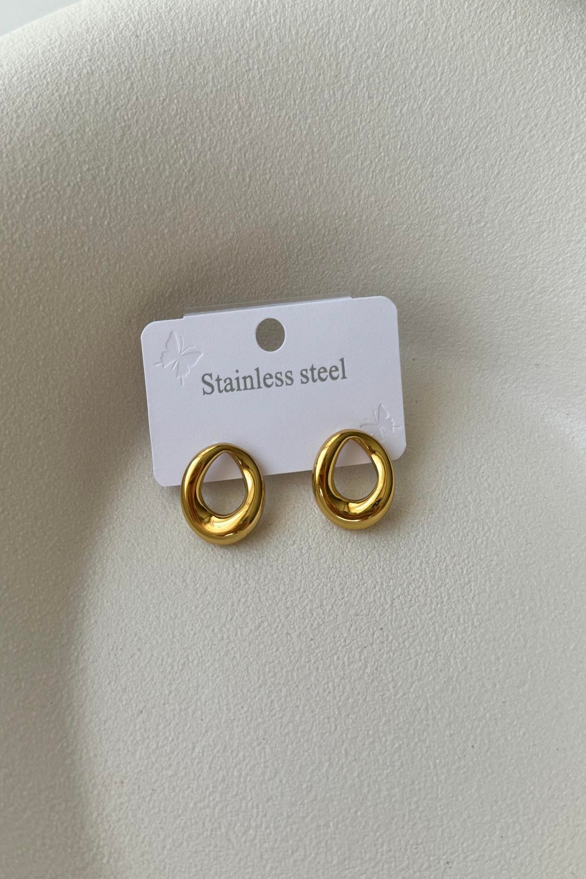 Çelik Gold Küpe