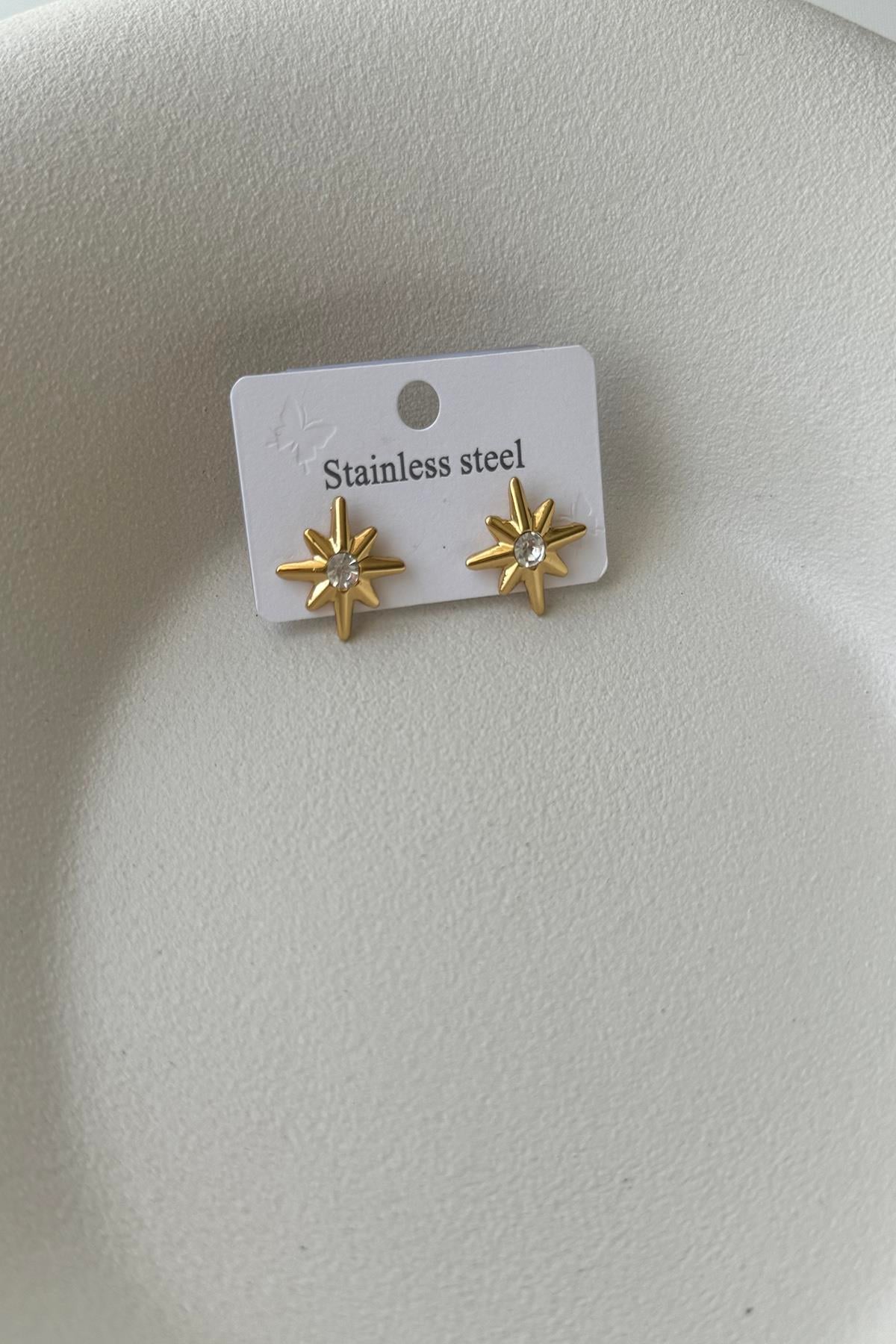 Çelik Gold Küpe