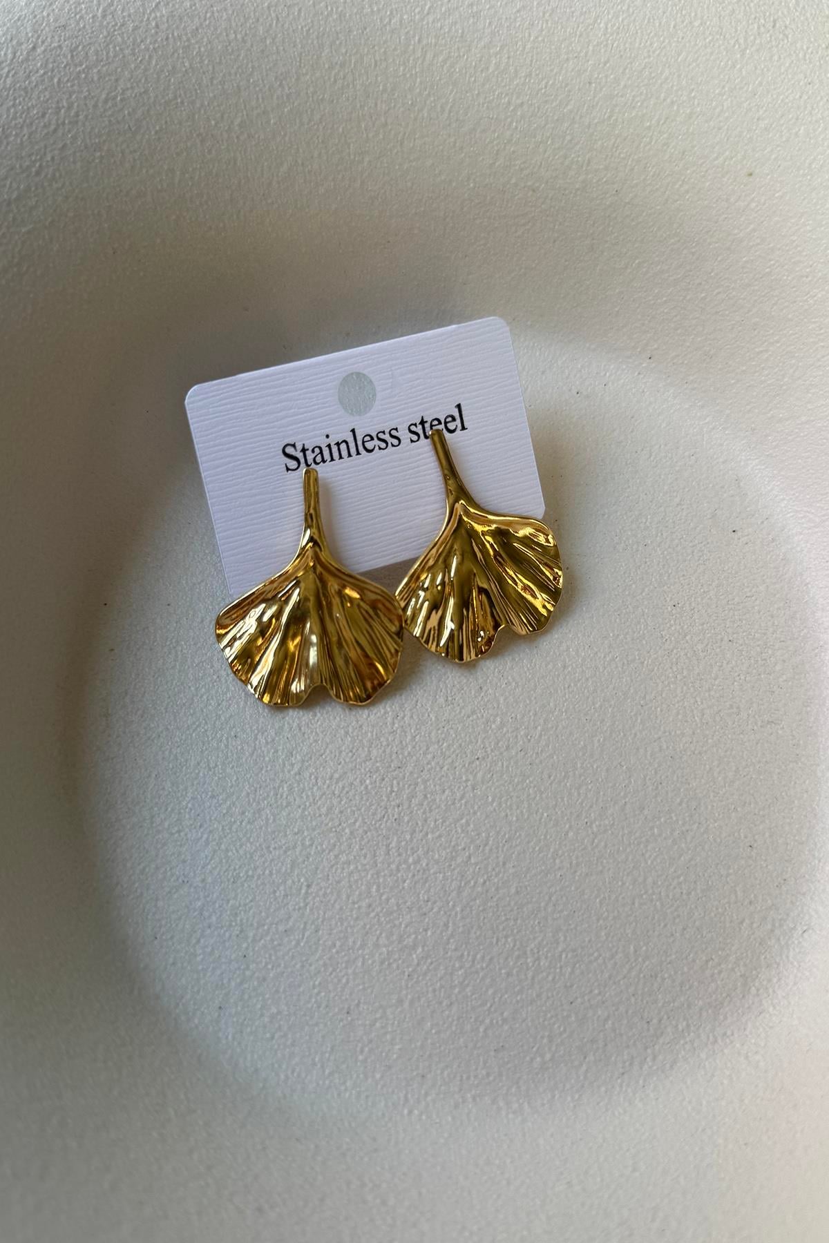 GOLD MARUL VİNTAGE ÇELİK KÜPE