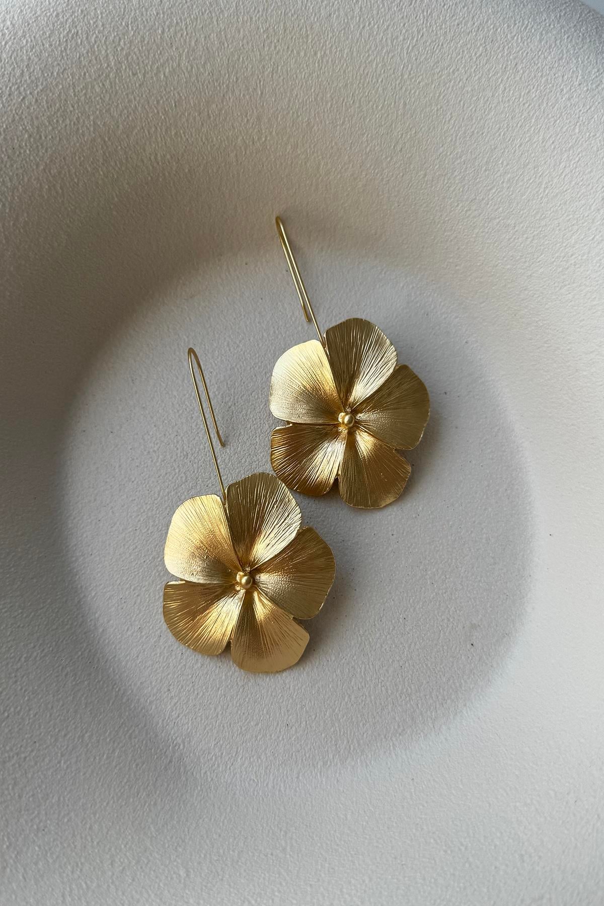 GOLD METAL MNG ÇİÇEK KÜPE