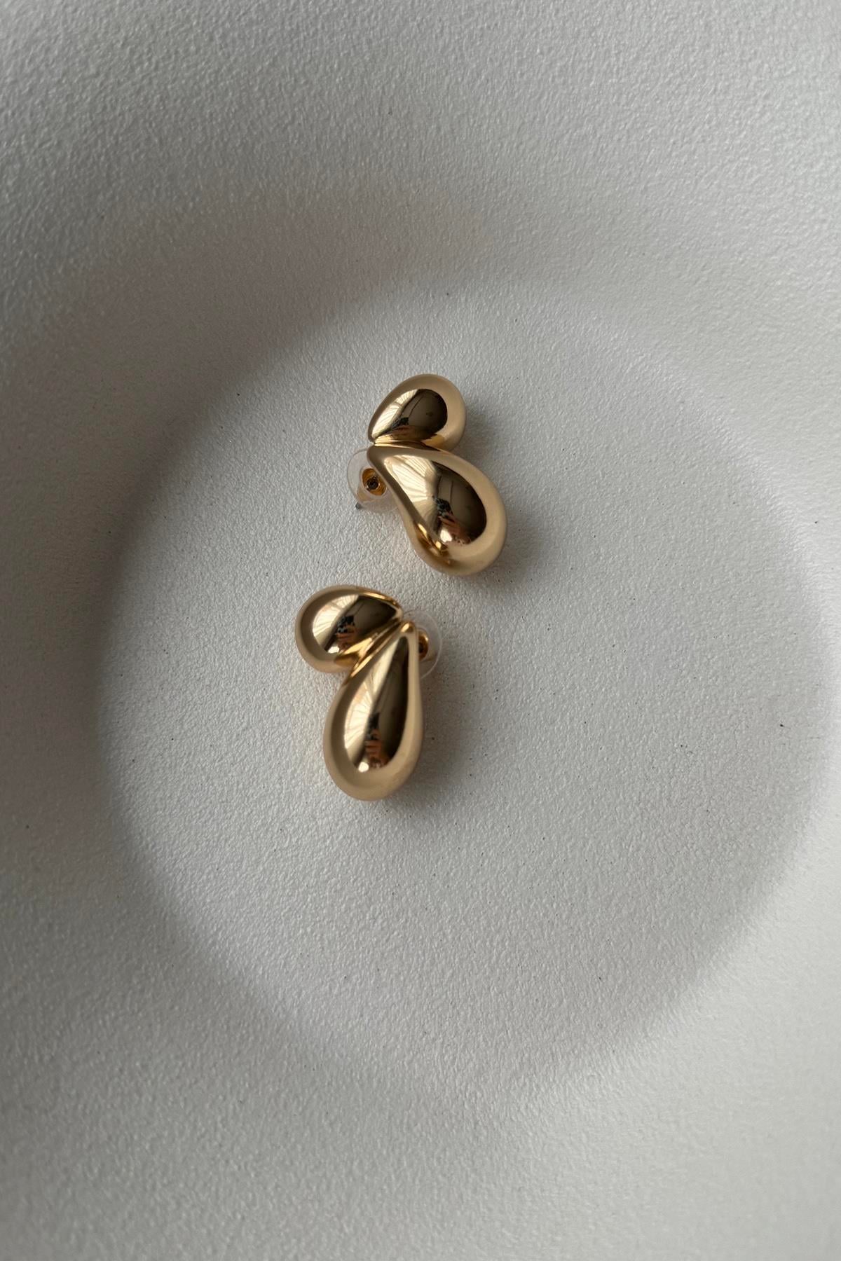 İKİLİ BOMBELİ MARKA GOLD KÜPE