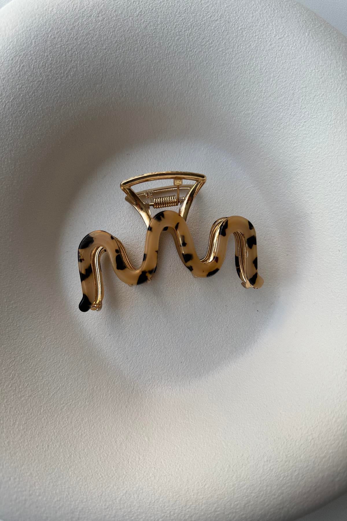 LEOPAR RENK ÇOK SATAN ZİKZAK MANDAL TOKA