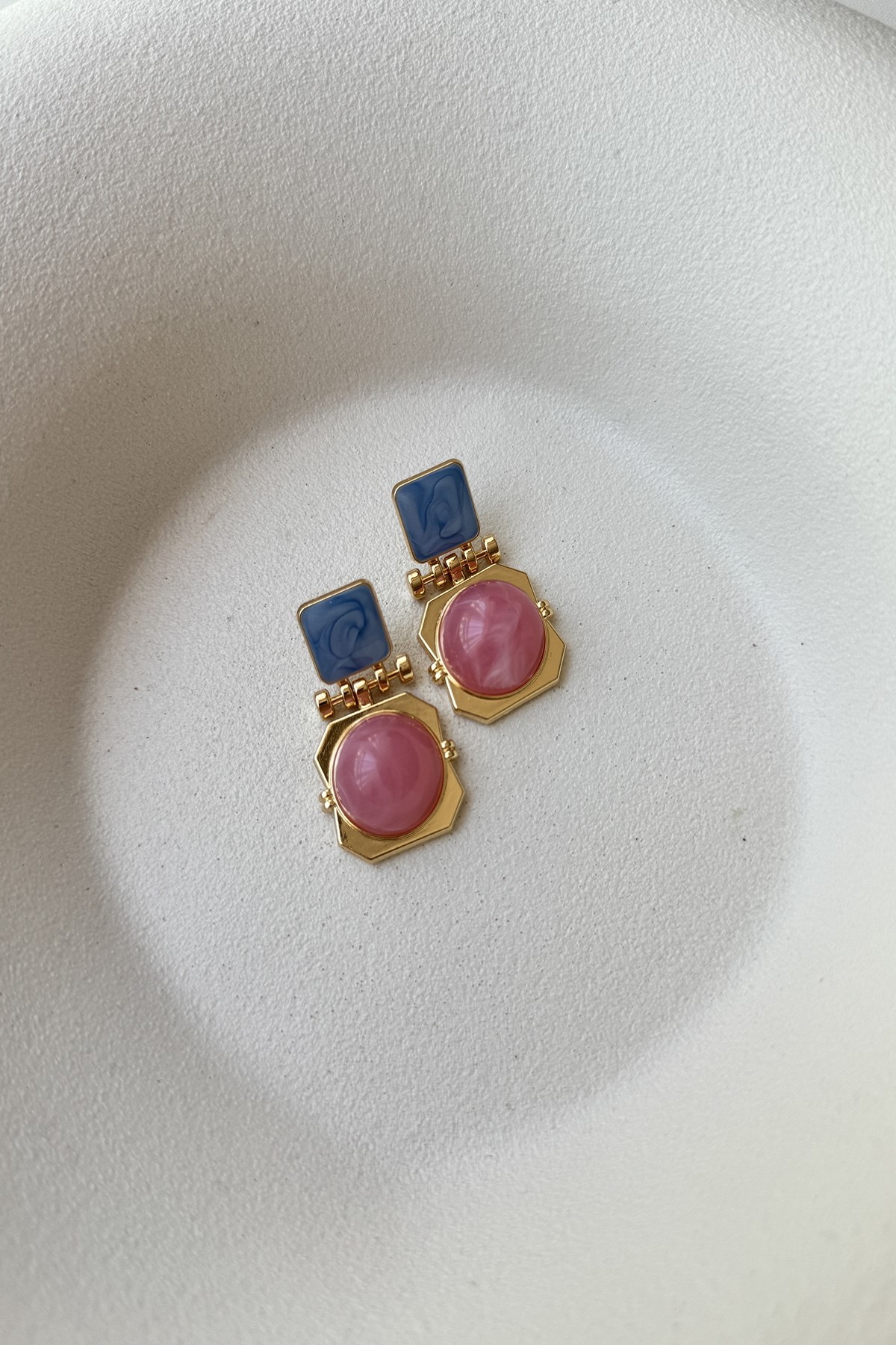 PEMBE MAVİ FAVORİ KÜPE