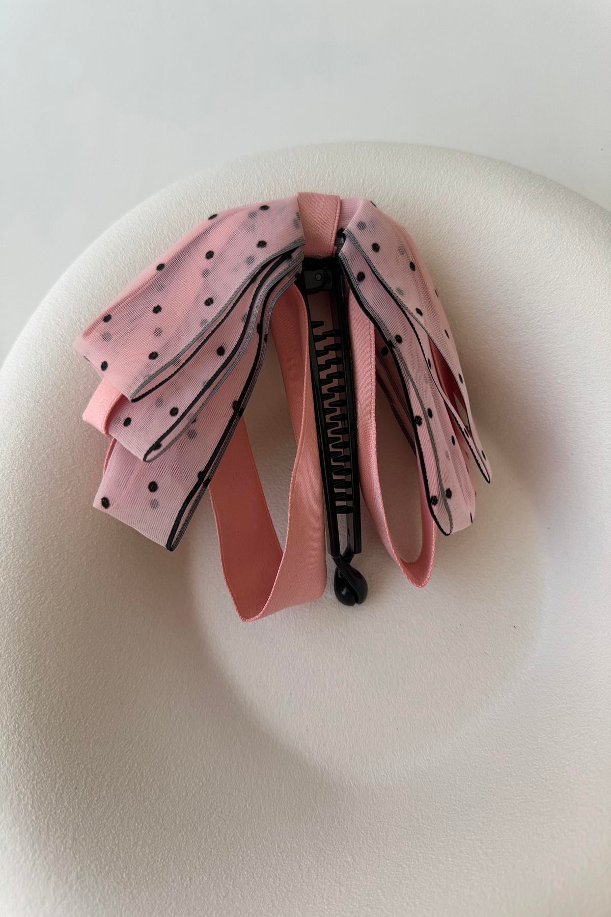 PUANTİYELİ FİYONKLU MUZ TOKA PEMBE