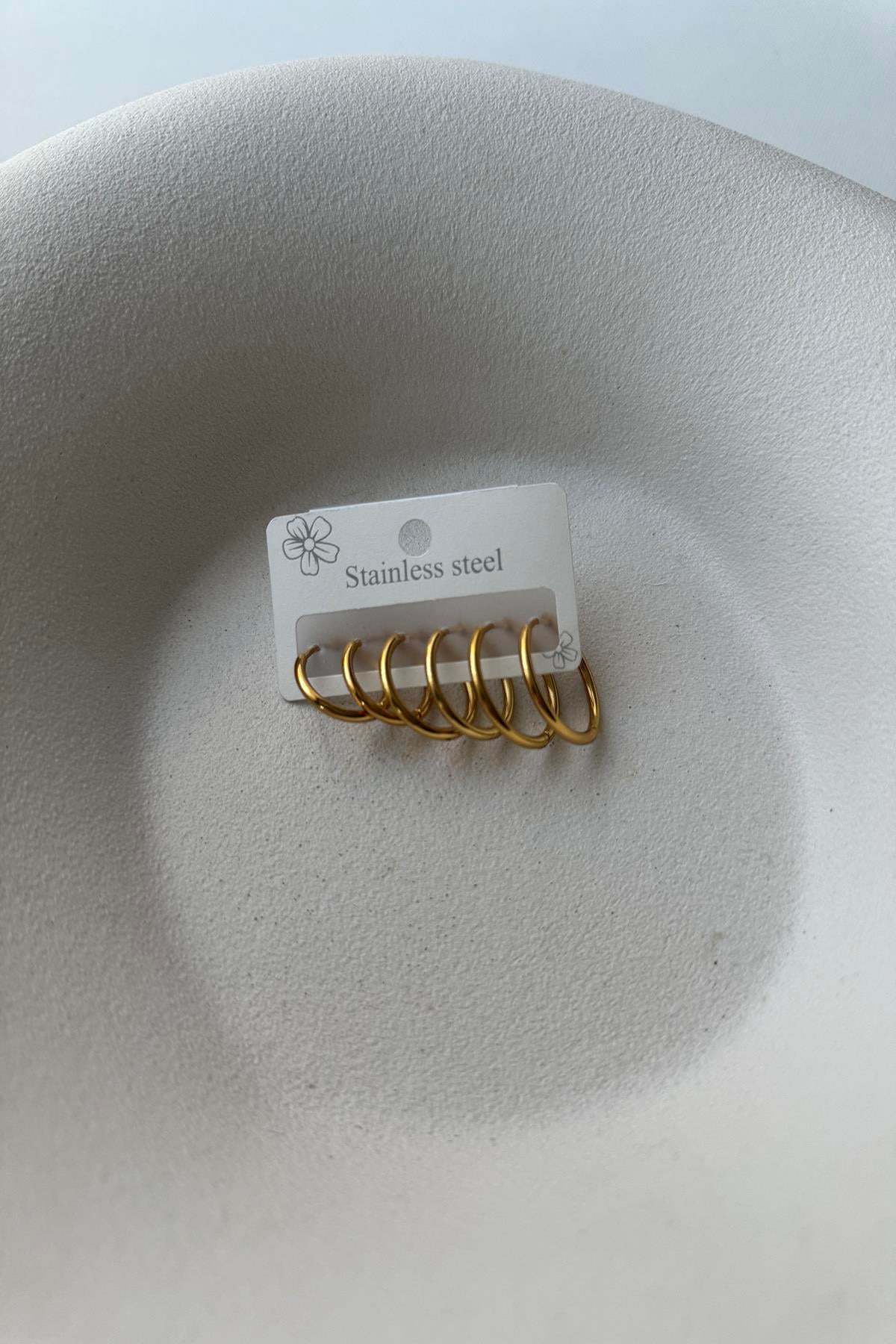 SET ÇELİK HALKA KÜPE