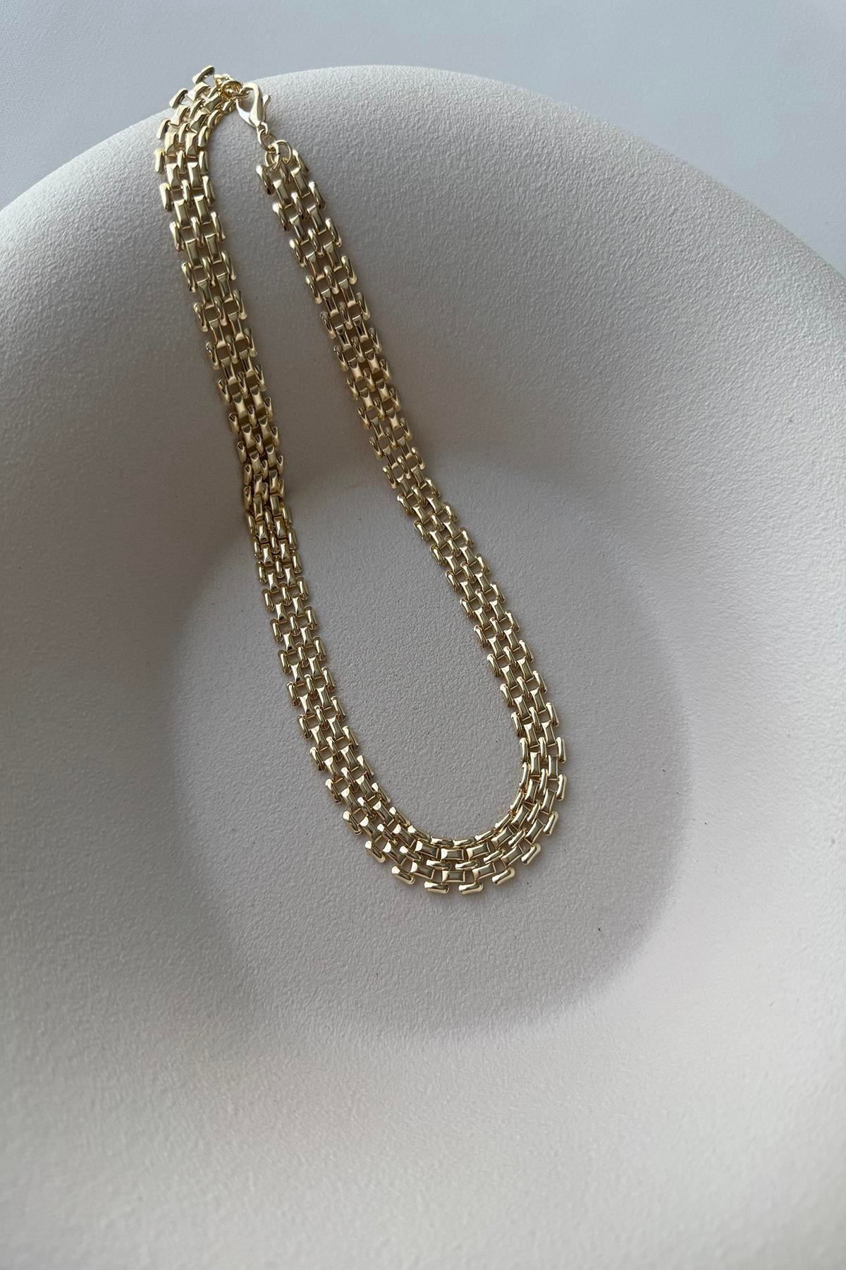 VİNTAGE ZİNCİR CHOKER KOLYE