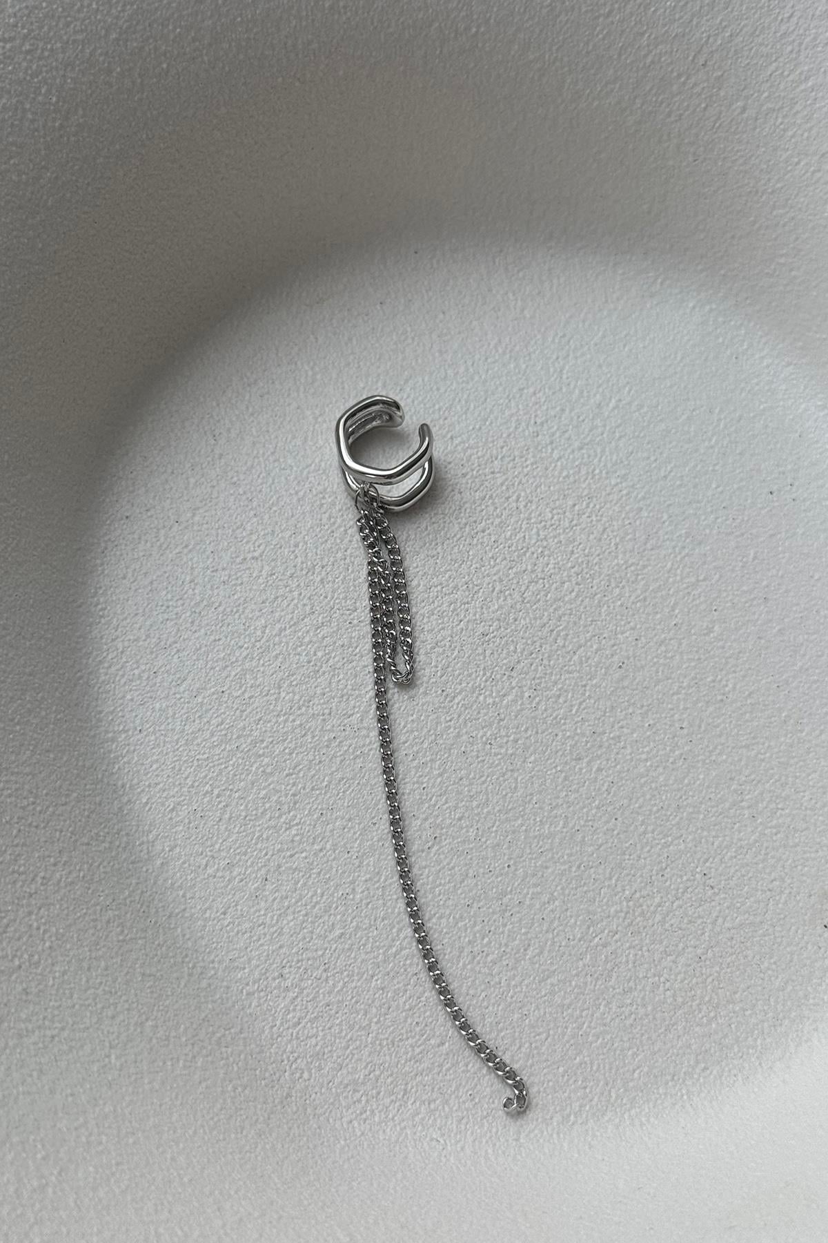 ZİNCİR SALLANTILI SİLVER KÜPE
