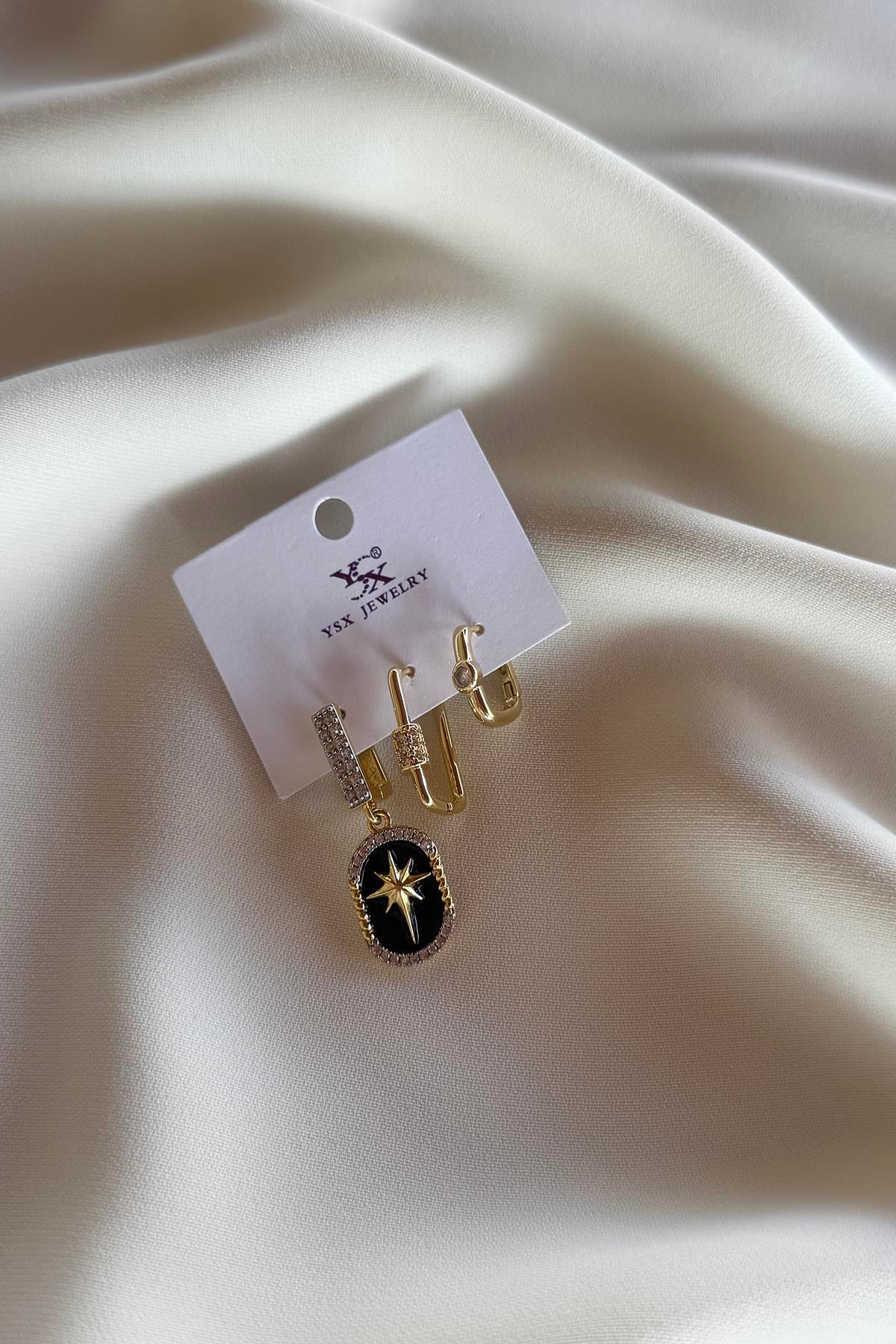 14K ÜÇLÜ KÜPE