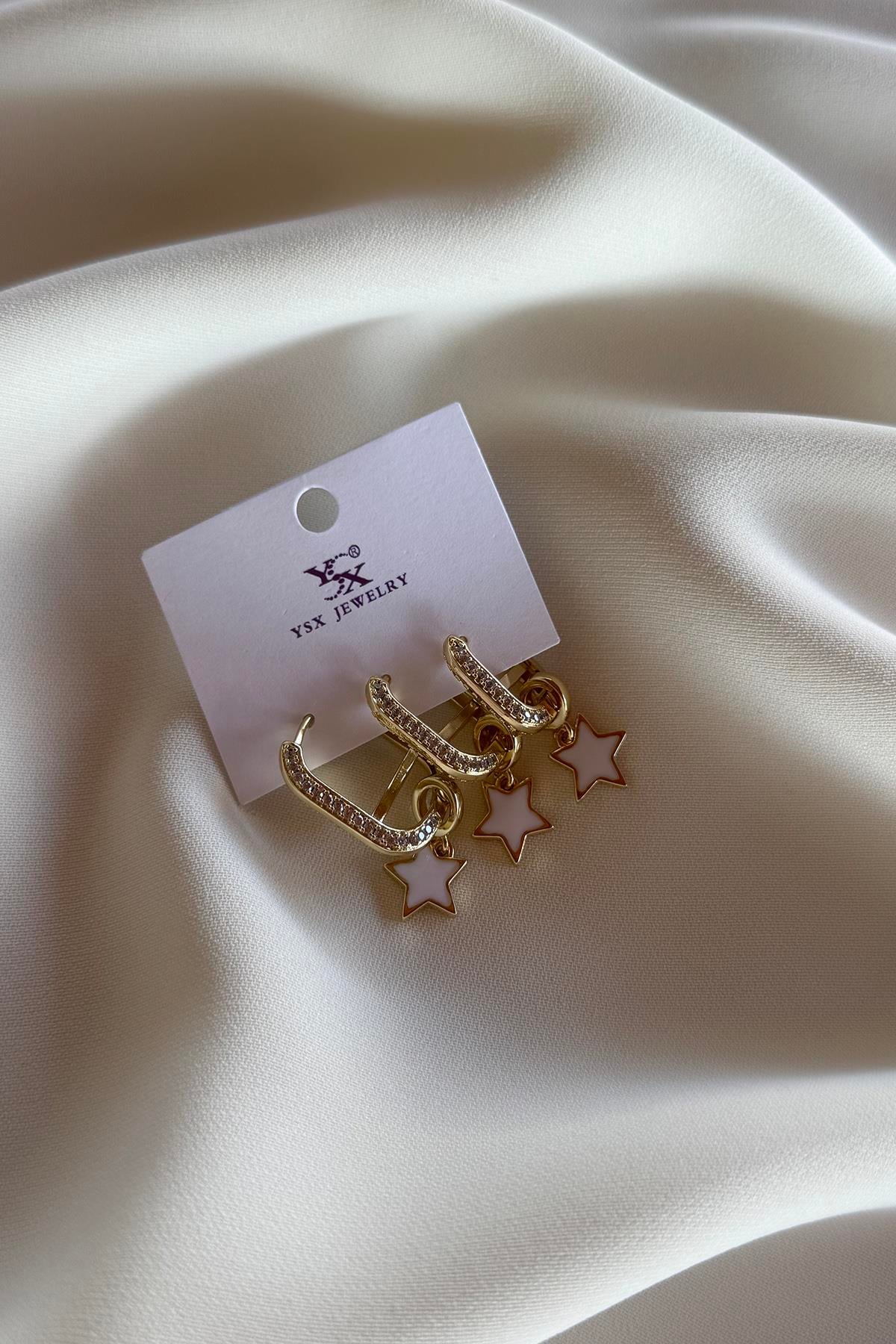14K ÜÇLÜ KÜPE