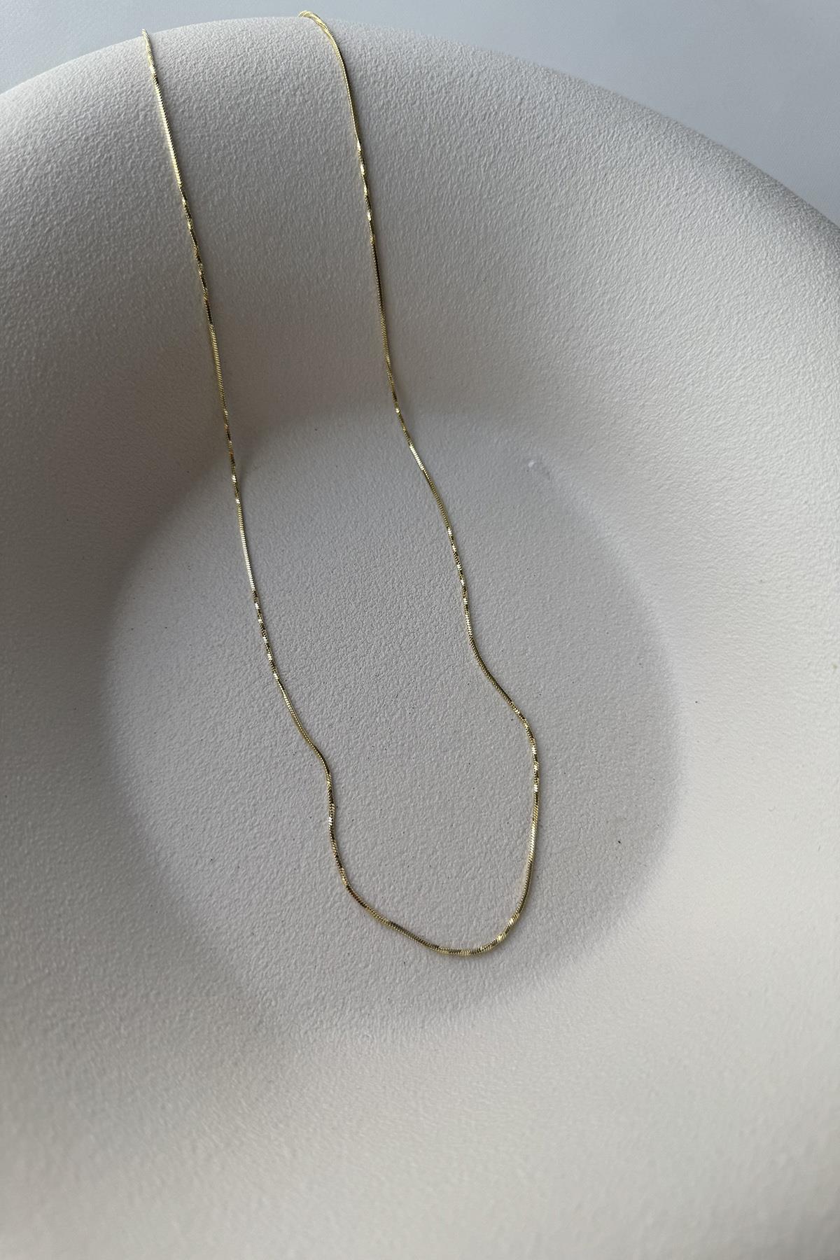 14K XUPİNG YILAN ZİNCİR (55 CM)