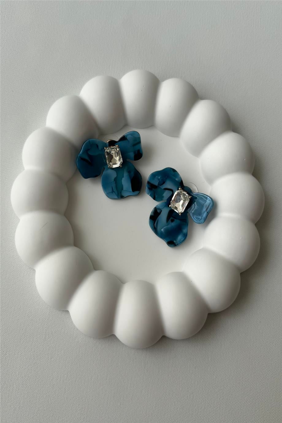 Bijuteri Lacivert Küpe