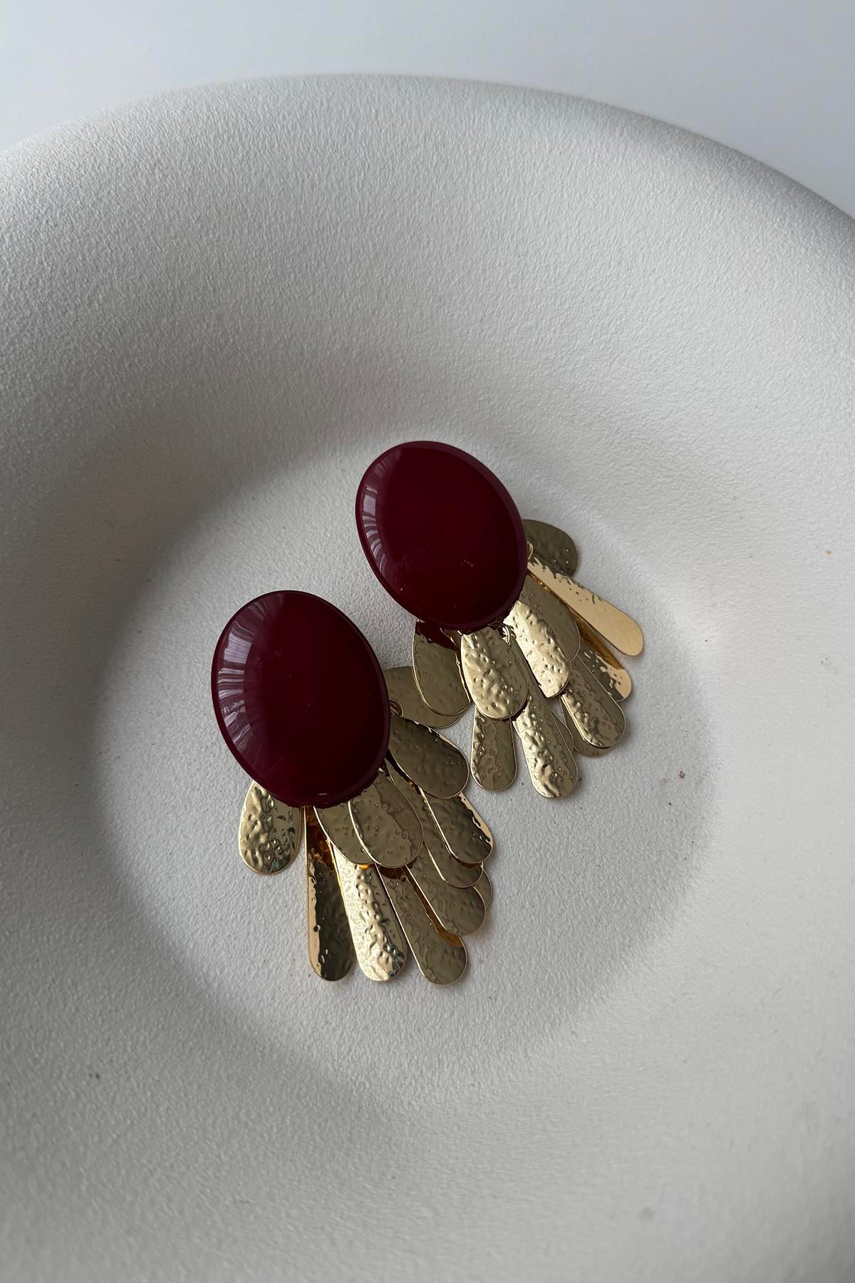BORDO FAVORİ KÜPE