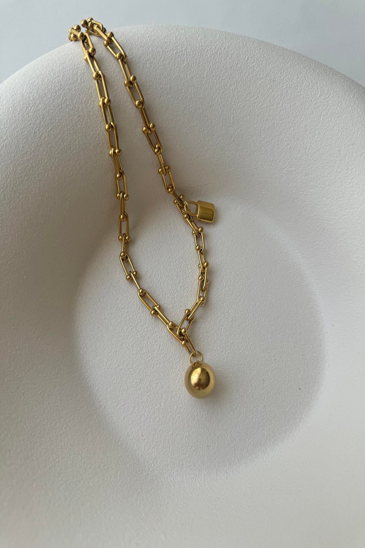Çelik Gold Kolye