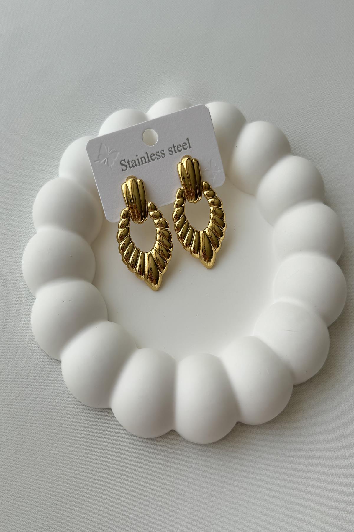 Çelik Gold Küpe
