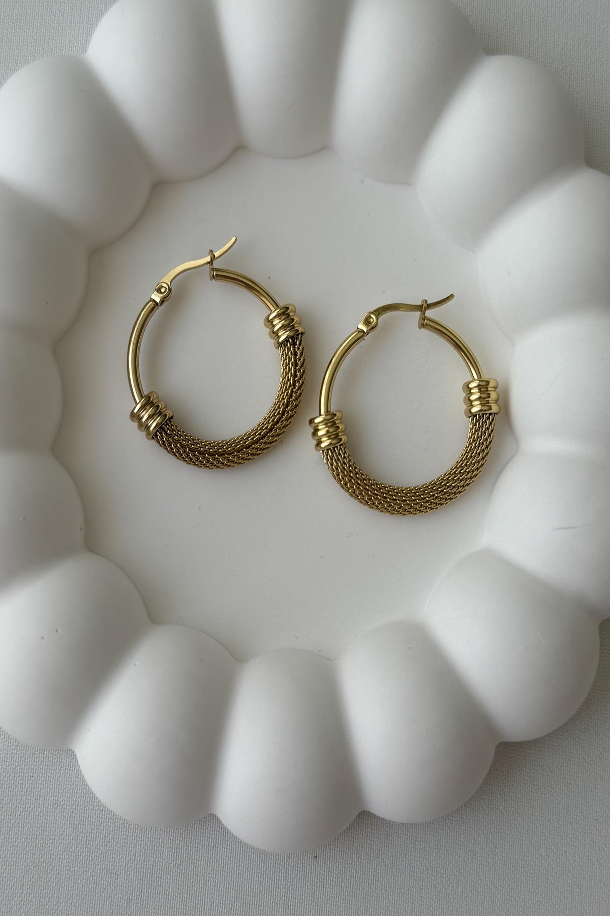 Çelik Gold Küpe