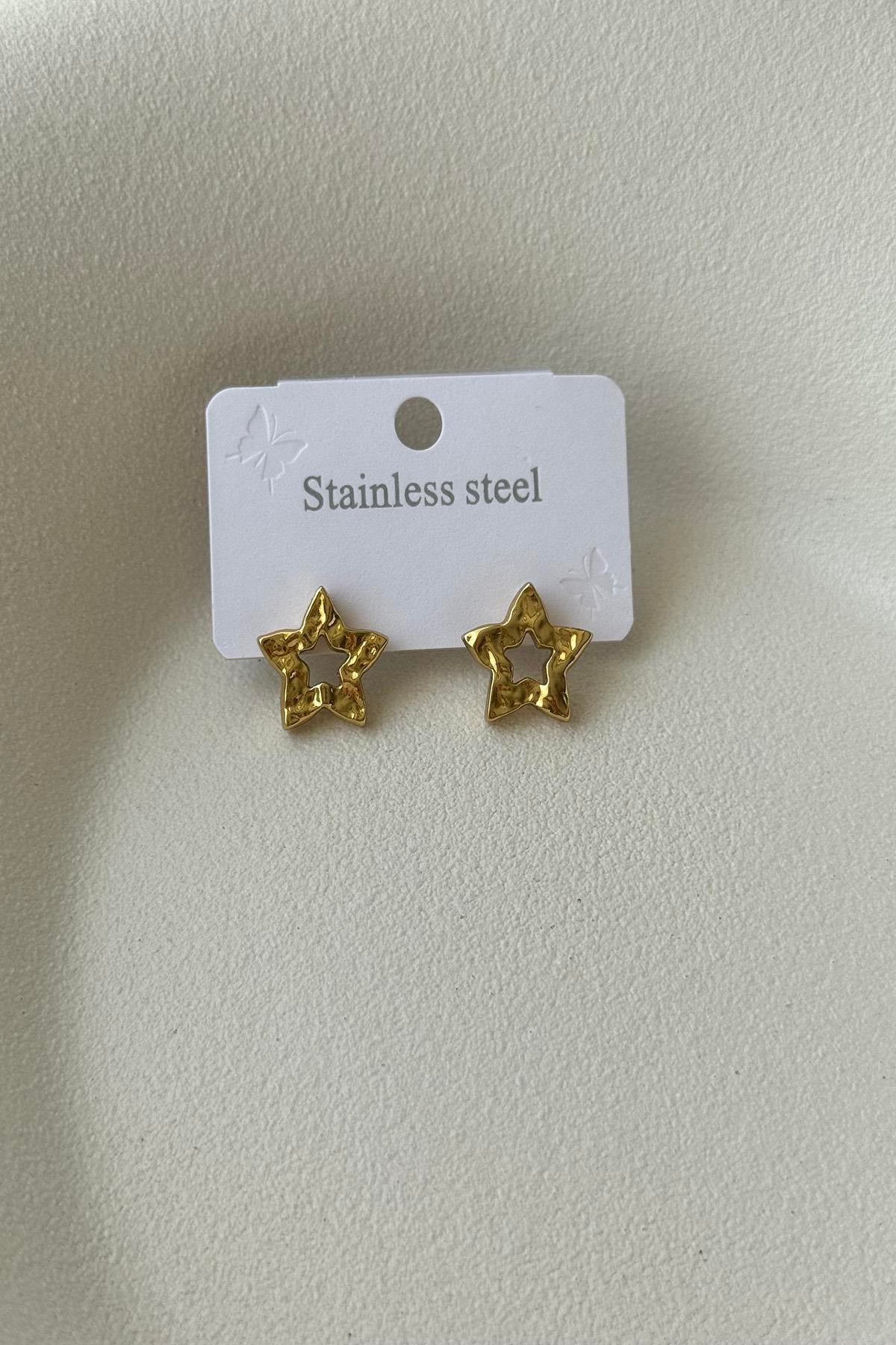 Çelik Gold Küpe