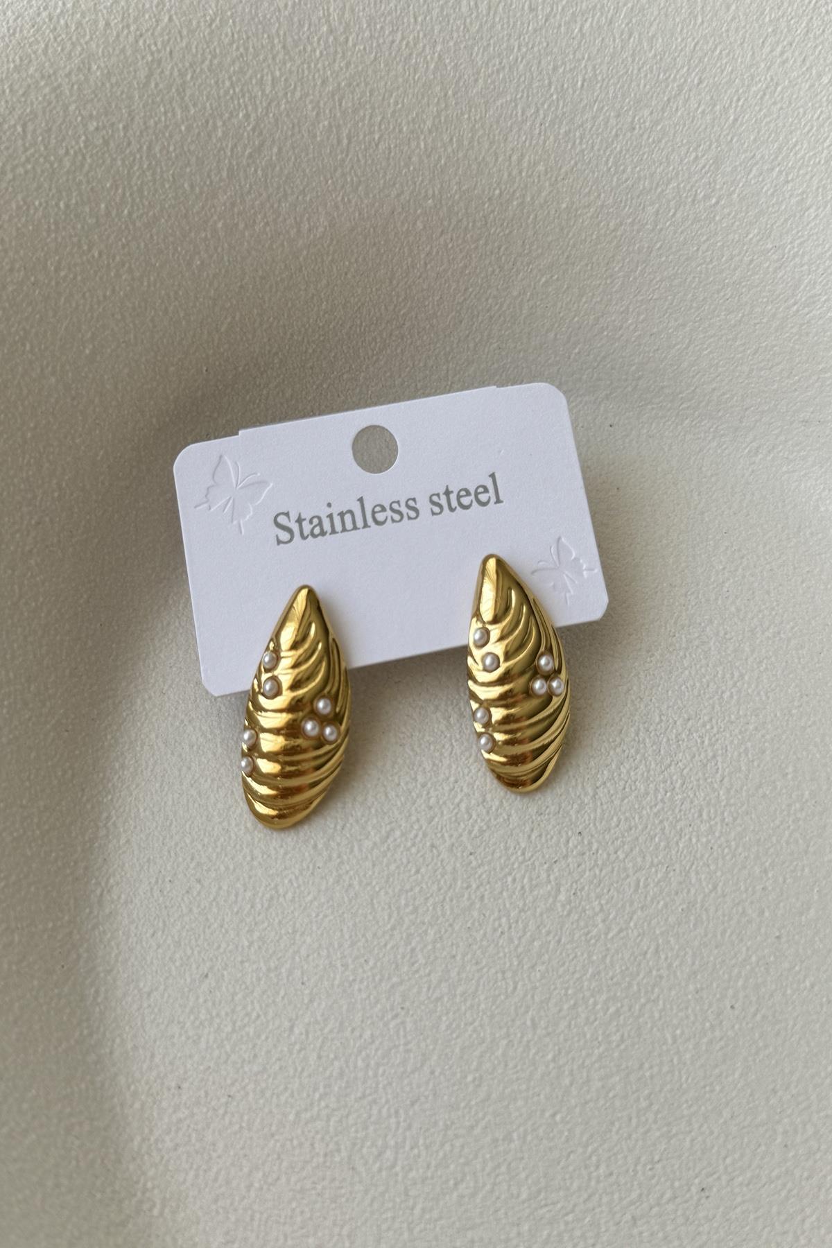 Çelik Gold Küpe