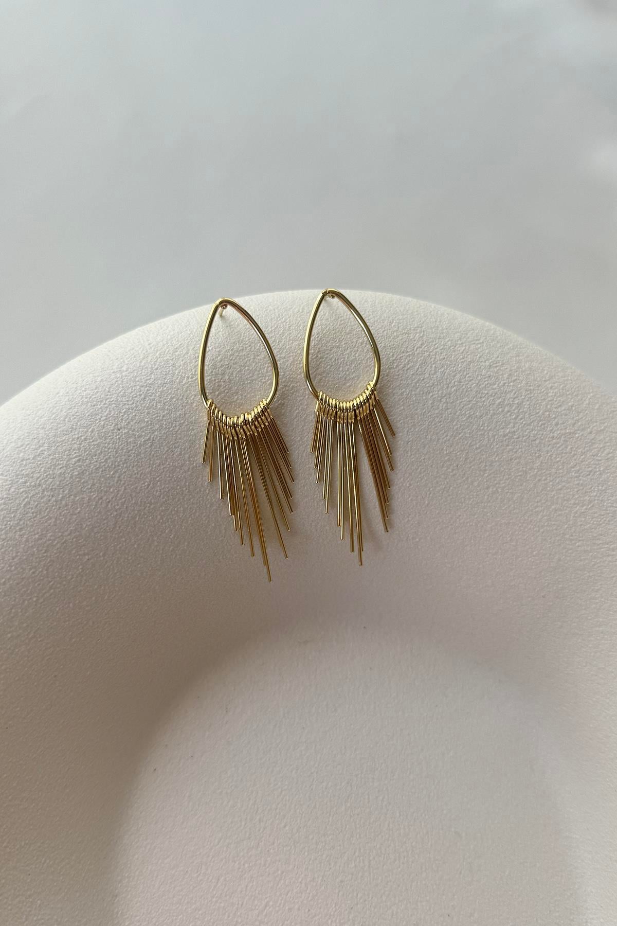 ÇUBUK SALLANTILI GOLD KÜPE