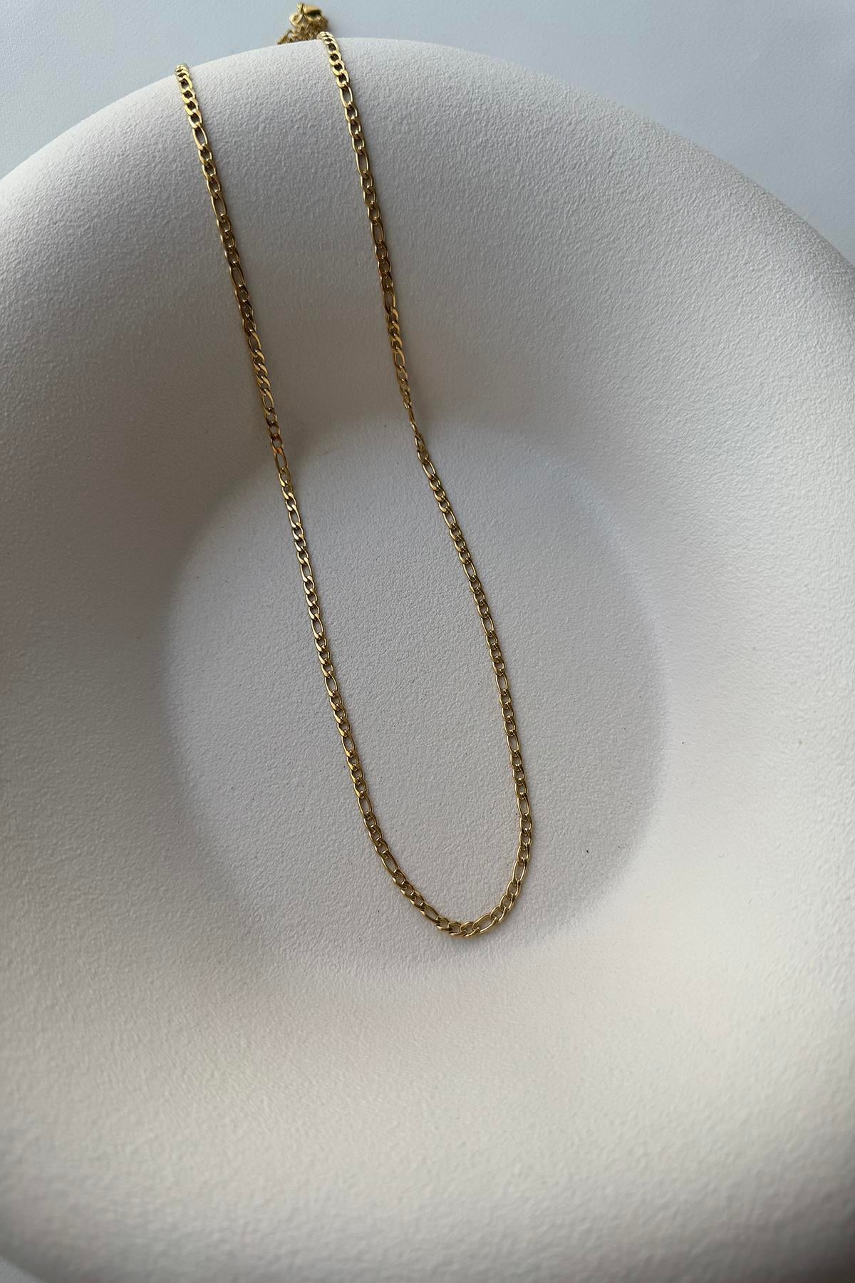 GOLD 60 CM KÜNYE ÇELİK ZİNCİR