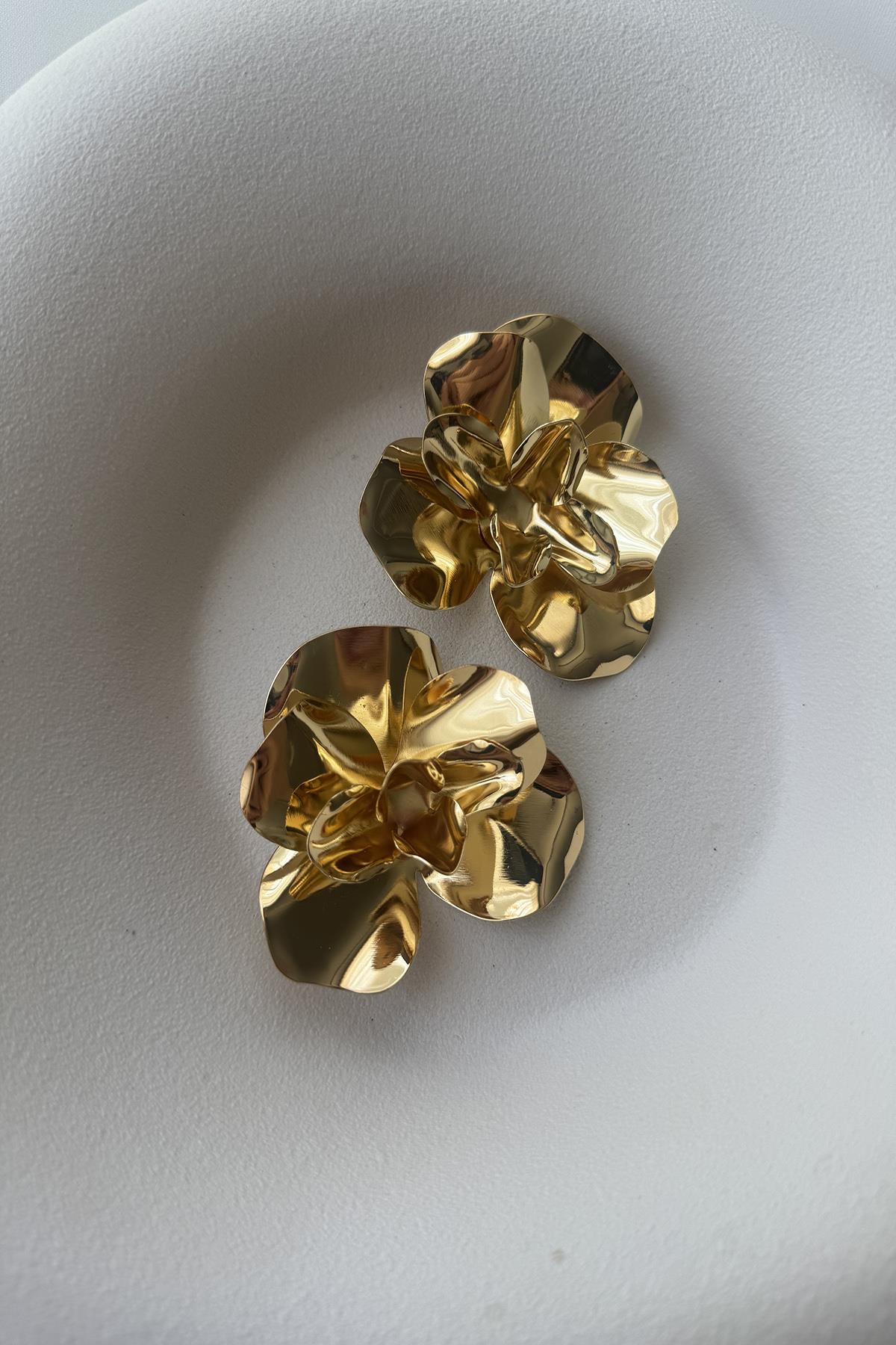 GOLD ÇİÇEK KÜPE