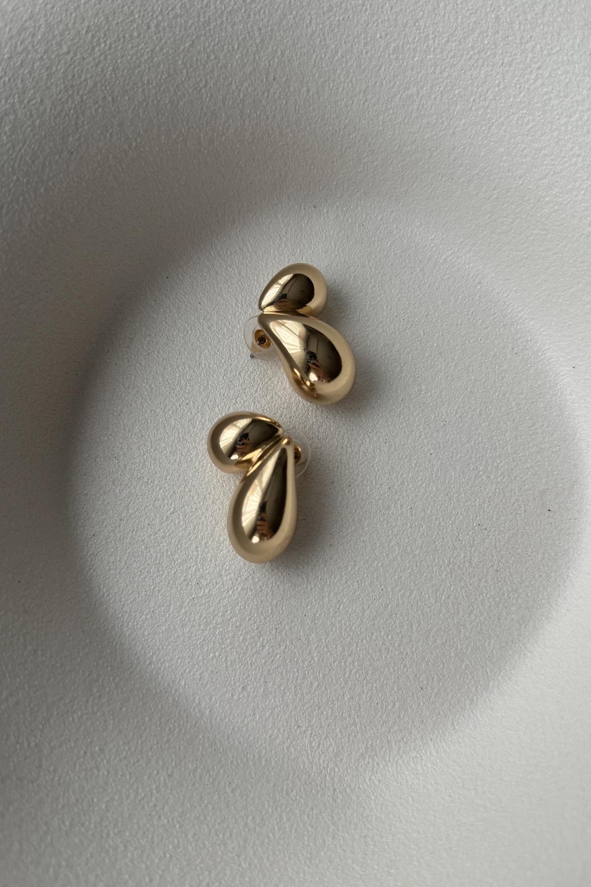 İKİLİ BOMBELİ MARKA GOLD KÜPE