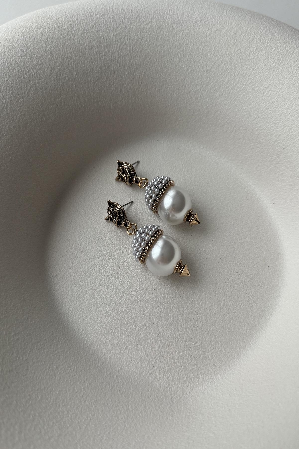 İNCİLİ VİNTAGE KÜPE