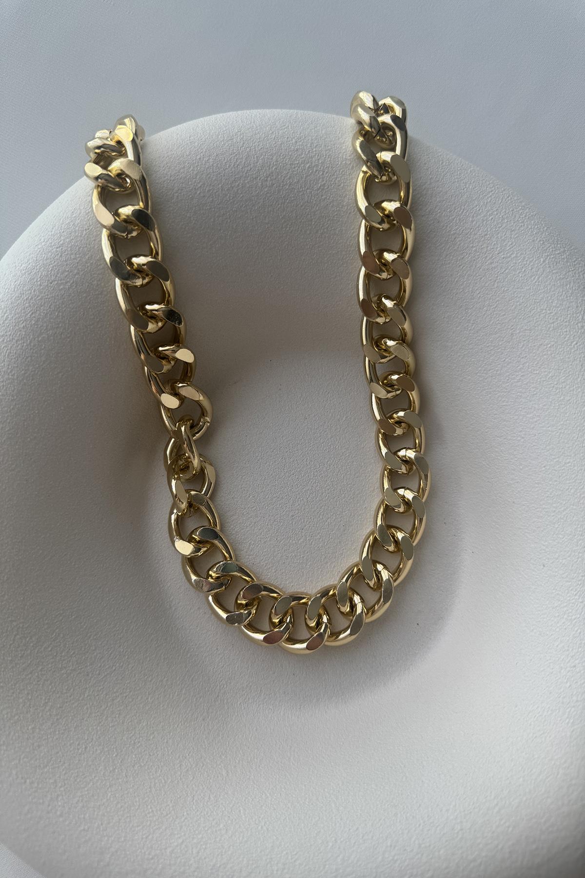 KLASİK KALIN ZİNCİR GOLD KOLYE
