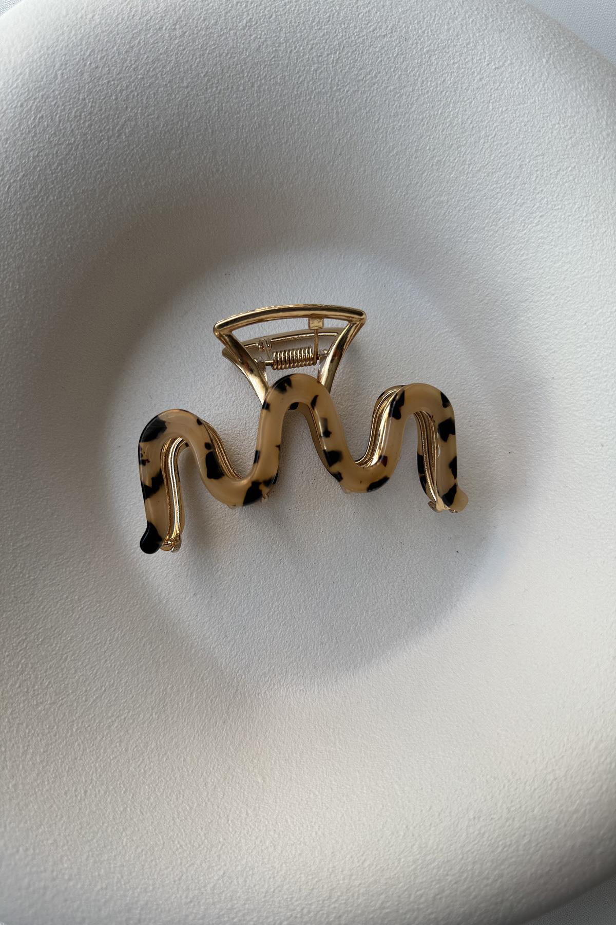 LEOPAR RENK ÇOK SATAN ZİKZAK MANDAL TOKA
