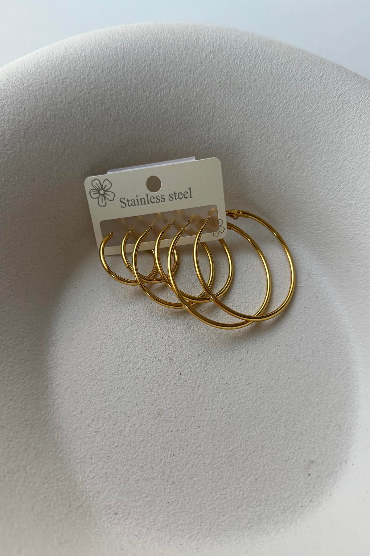 SET ÇELİK HALKA KÜPE