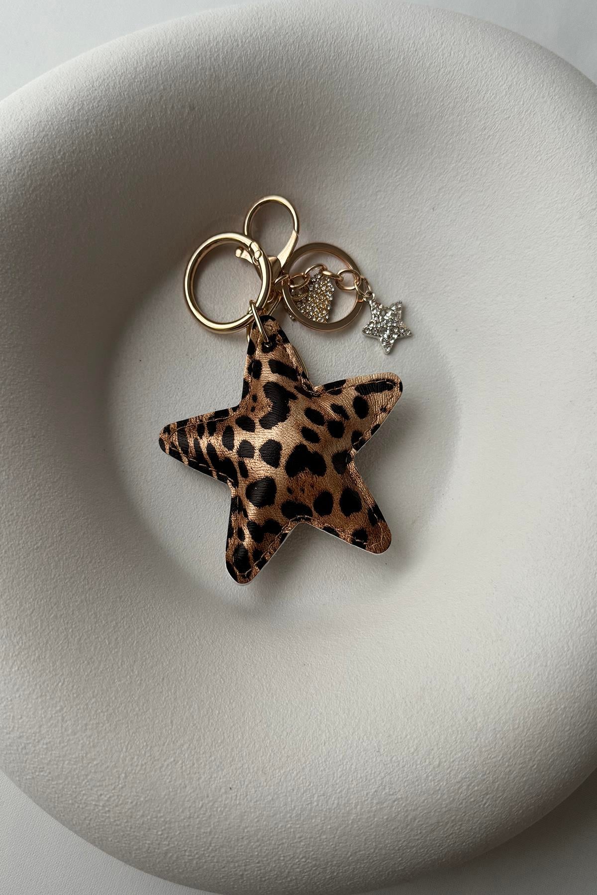 YILDIZ LEOPAR ÇANTA CHARM