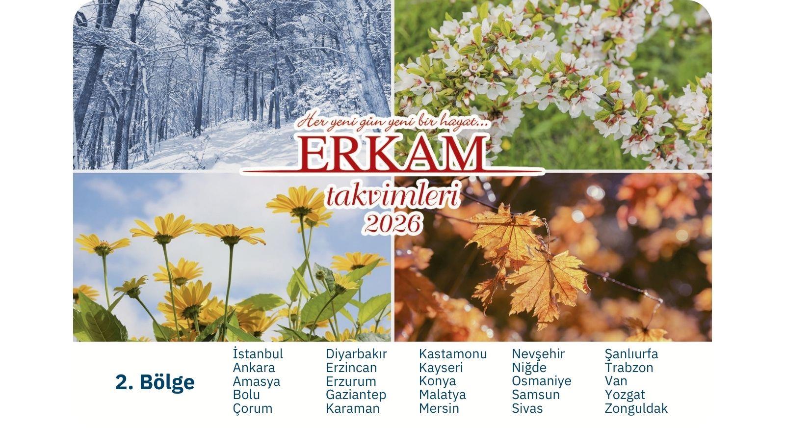 2. Bölge Erkam Takvimi (2. Bölge)