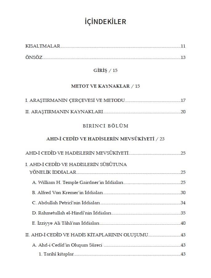 Ahd-i Cedid ve Hadis - Doç. Dr. Mustafa Öztürk