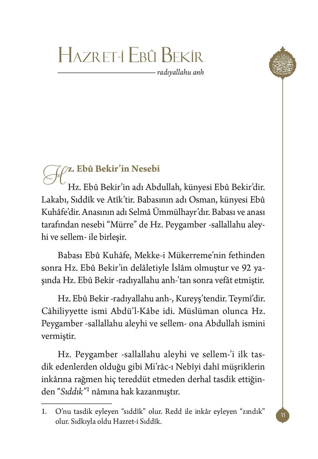 Hazreti Ebu Bekir Sıddık - Mahmud Sami Ramazanoğlu