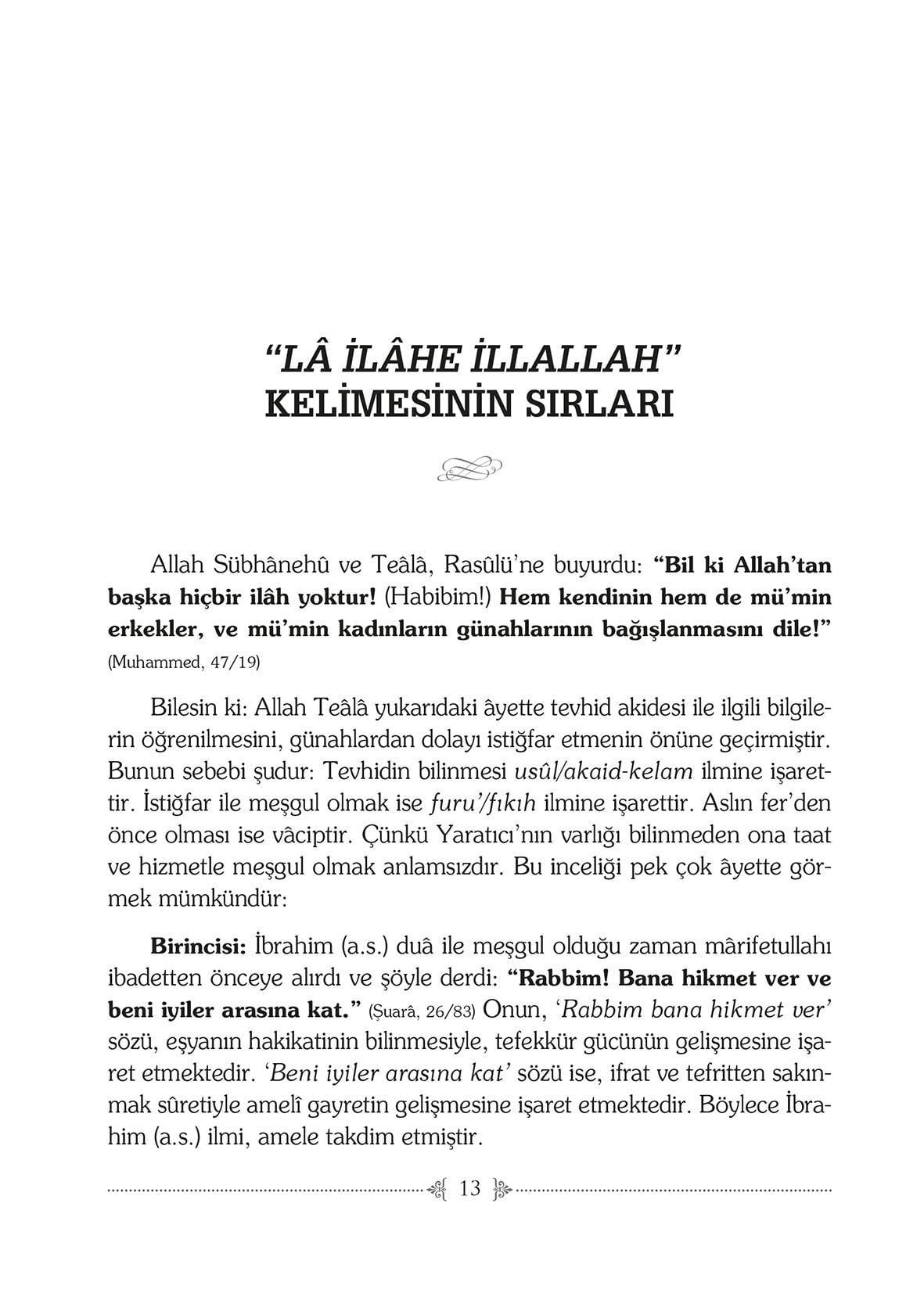 Kelime-i Tevhidin Sırları - Fahreddin Râzî