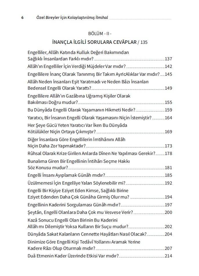 Özel Bireyler İçin Kolaylaştırılmış İlmihal - Hasan Serhat Yeter
