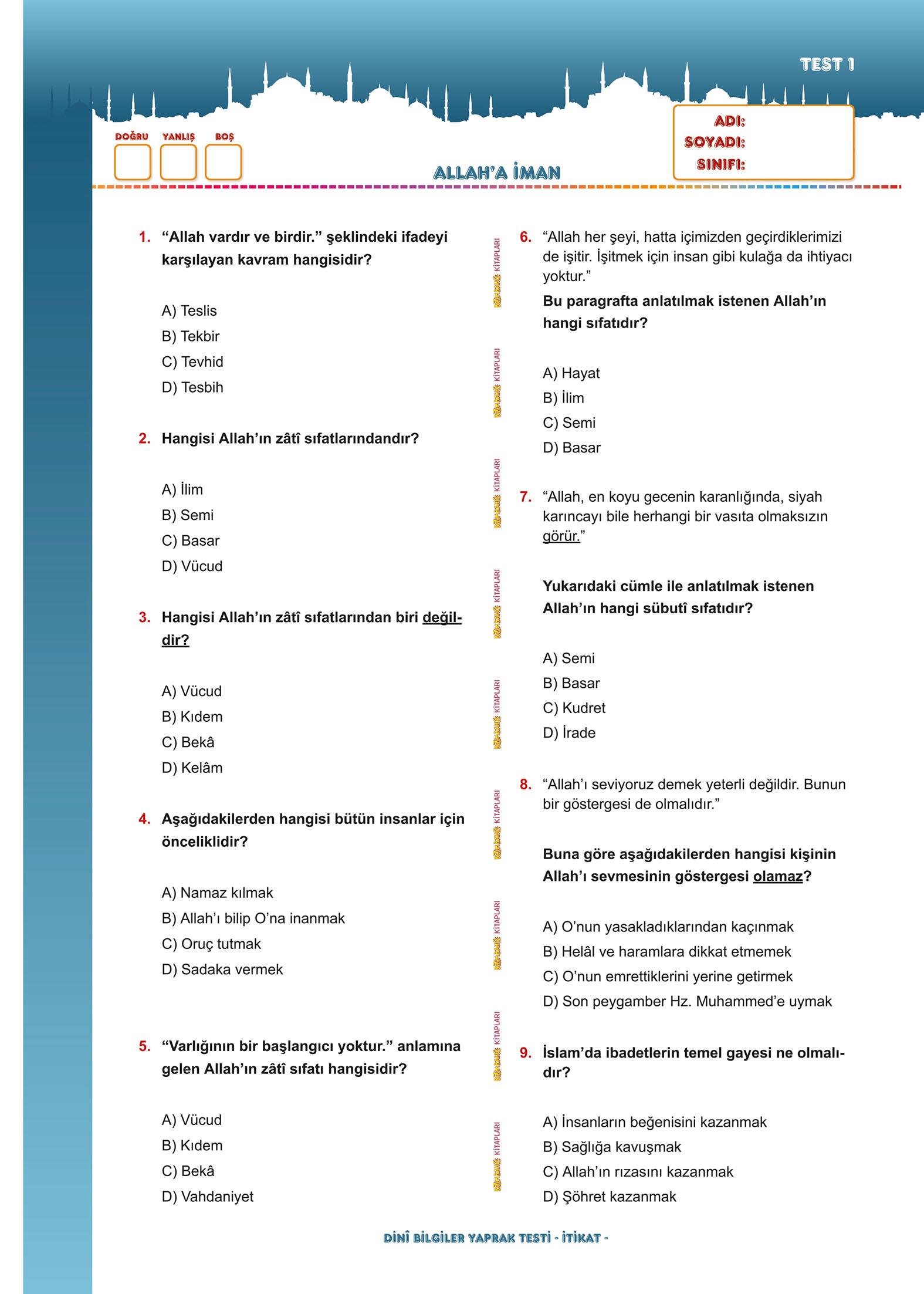 Temel Dini Bilgiler (Sorulu - Cevaplı) - Ramazan Turan, İsmail Günday