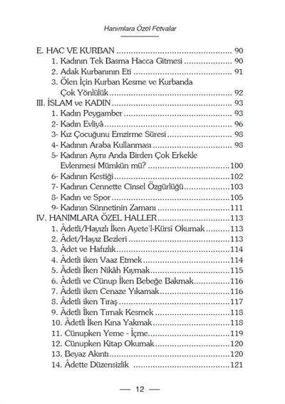 Hanımlara Özel Fetvalar - Faruk Beşer