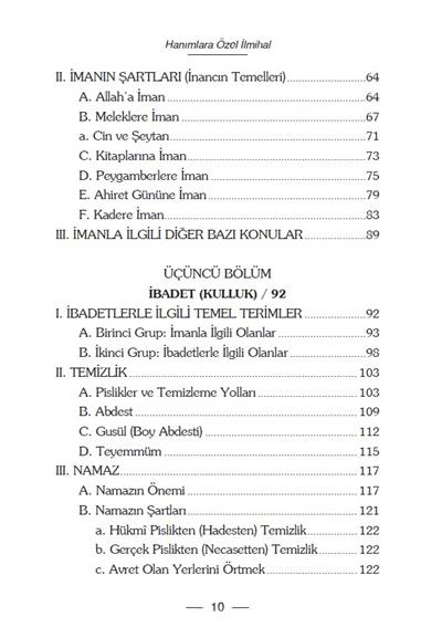 Hanımlara Özel İlmihal - Faruk Beşer