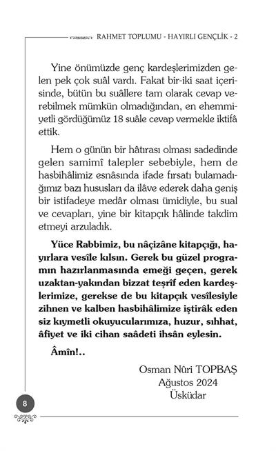 Hayırlı Gençlik - 2 - Osman Nuri Topbaş