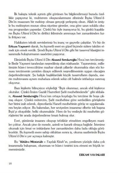 İhyau Ulumid-Din Tercümesi - (Büyük Boy - 8 Cilt)