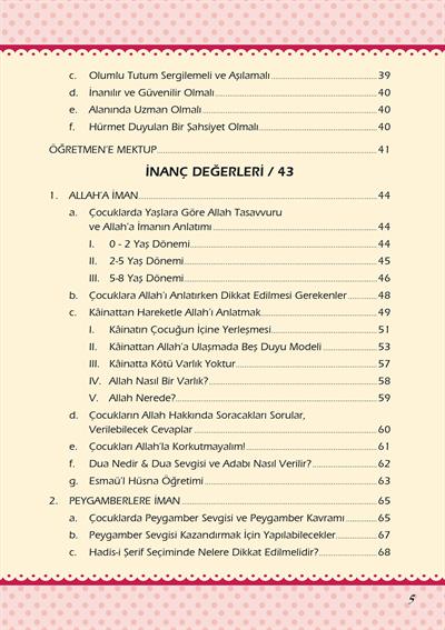 Okul Öncesi Değerler Eğitimi ve Faaliyet Örnekleri - Nigar Büşra Bahçeci