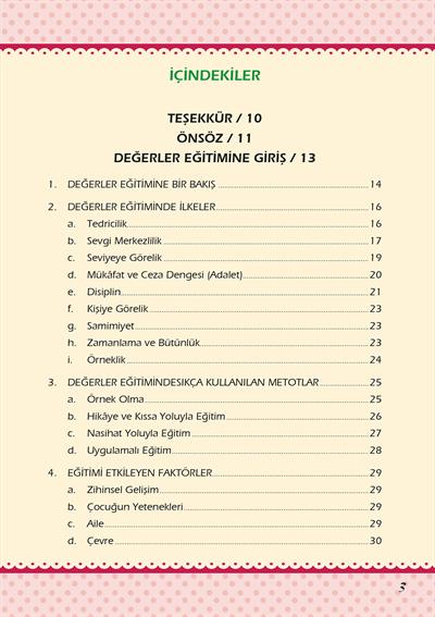 Okul Öncesi Değerler Eğitimi ve Faaliyet Örnekleri - Nigar Büşra Bahçeci