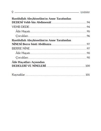 Rasulullah Aleyhi̇sselamın Dedeleri̇ Ve Ni̇neleri̇ - Adem Saraç 