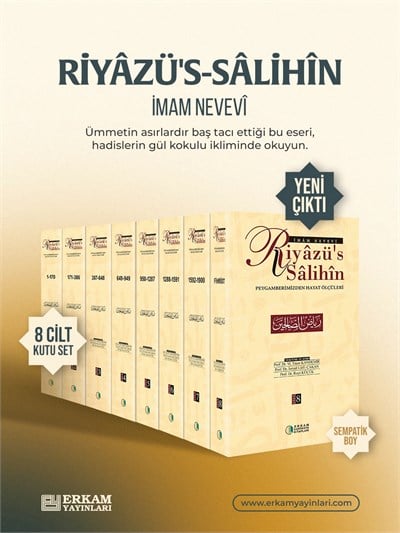 Riyazüs Salihin - Sempatik Boy Karton Kapak  - (8 cilt - 11 x 18 Ebat ) - İmam Nevevi