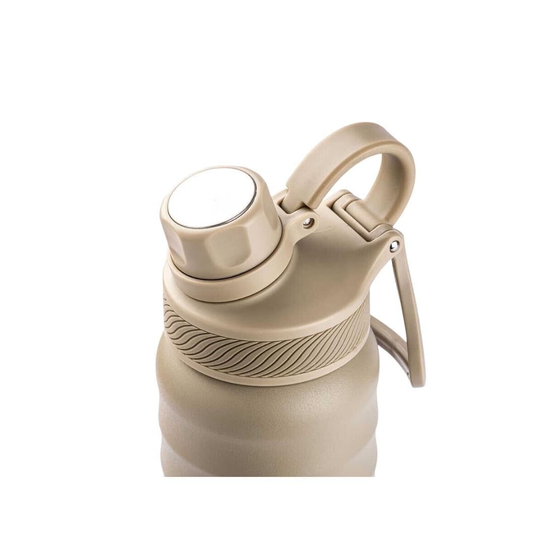 024-01-Bej 2 Kapaklı Çift Katmanlı Termos 530Ml