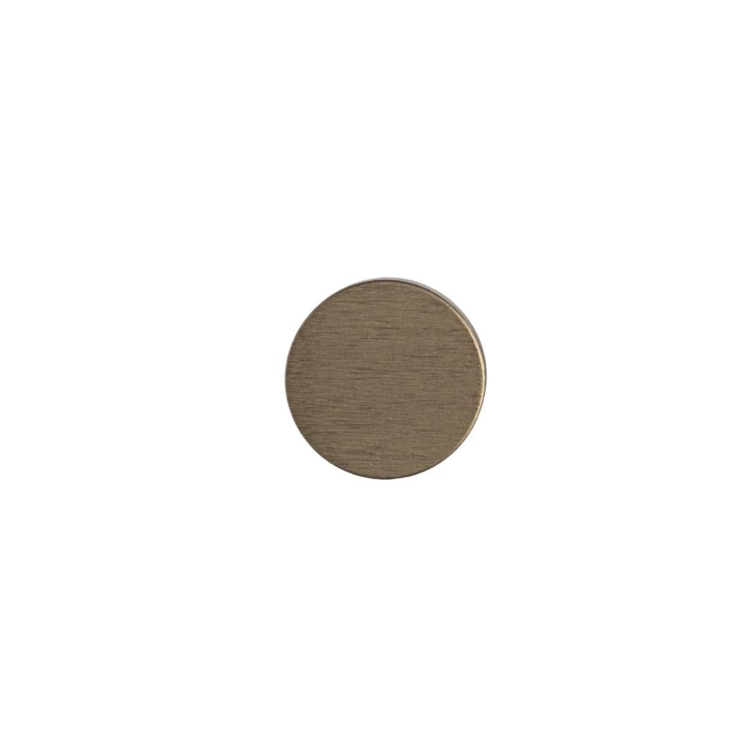 1910 Tek Delikli Düğme Kulp Antik Sarı Saten Renk Çap 38 mm